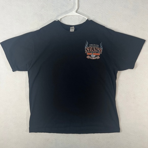 Harley Davidson Stan's Idle Hour Florida Black Biker Tee Graphic Shirt Wings XL - Picture 2 of 9
